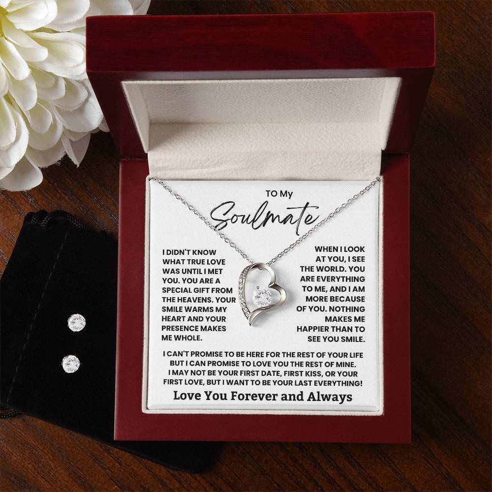 TO MY SOULMATE - THE DAY I MET YOU, MY LIFE CHANGED - FOREVER LOVE NECKLACE