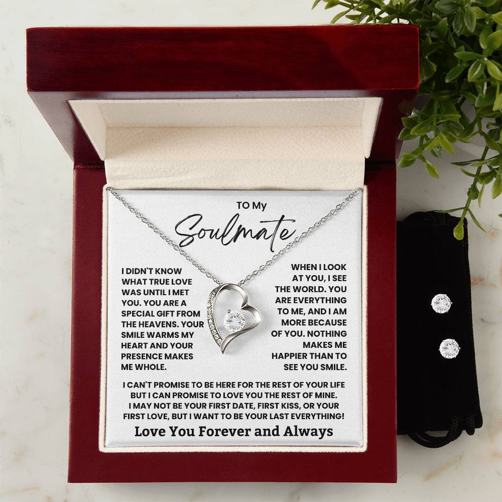 TO MY SOULMATE - THE DAY I MET YOU, MY LIFE CHANGED - FOREVER LOVE NECKLACE