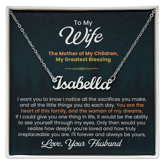 camp necklace for wife from husband