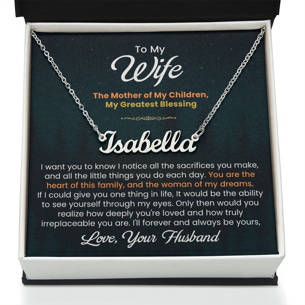 camp necklace for wife from husband