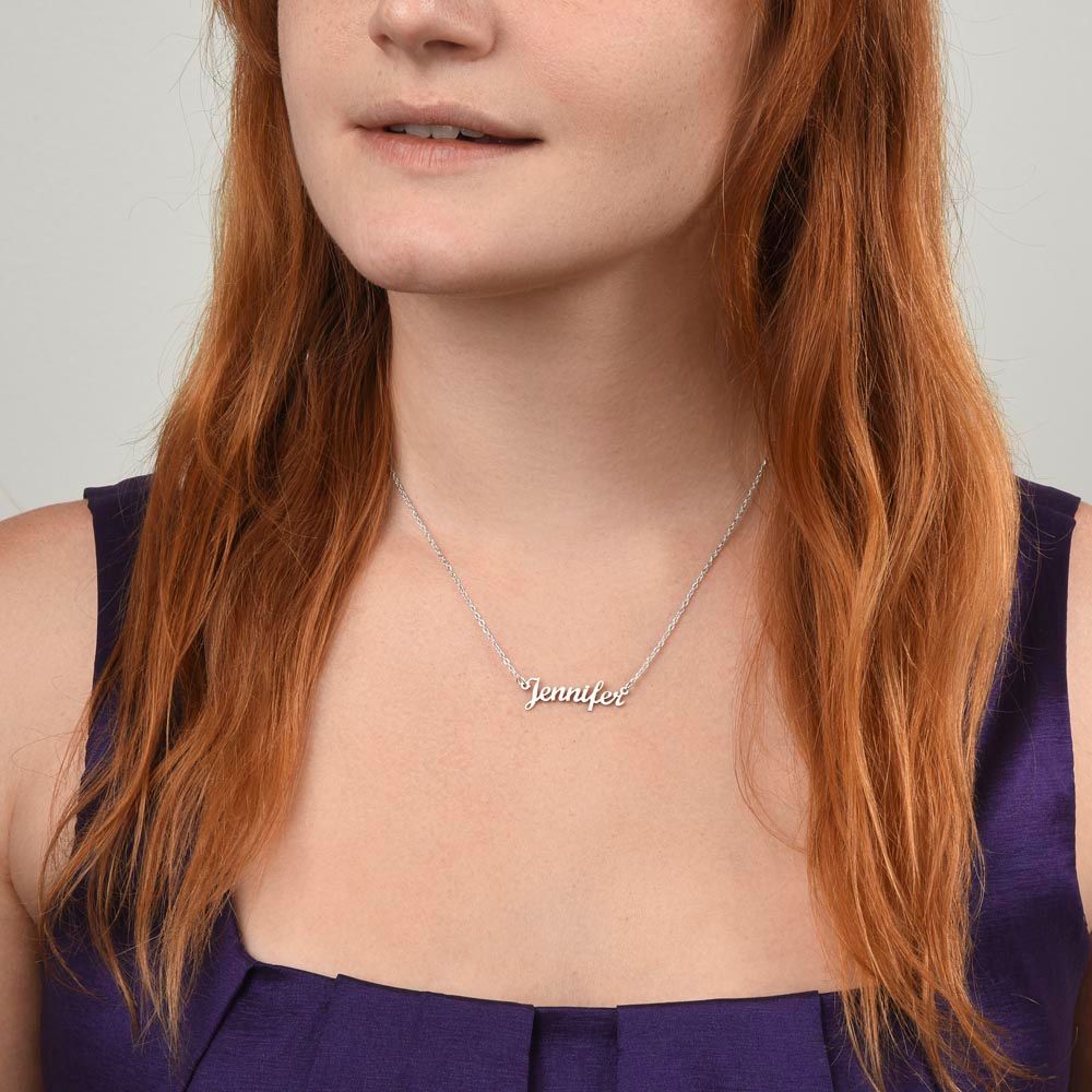 Show your WIFE how much you care with this customized name necklace