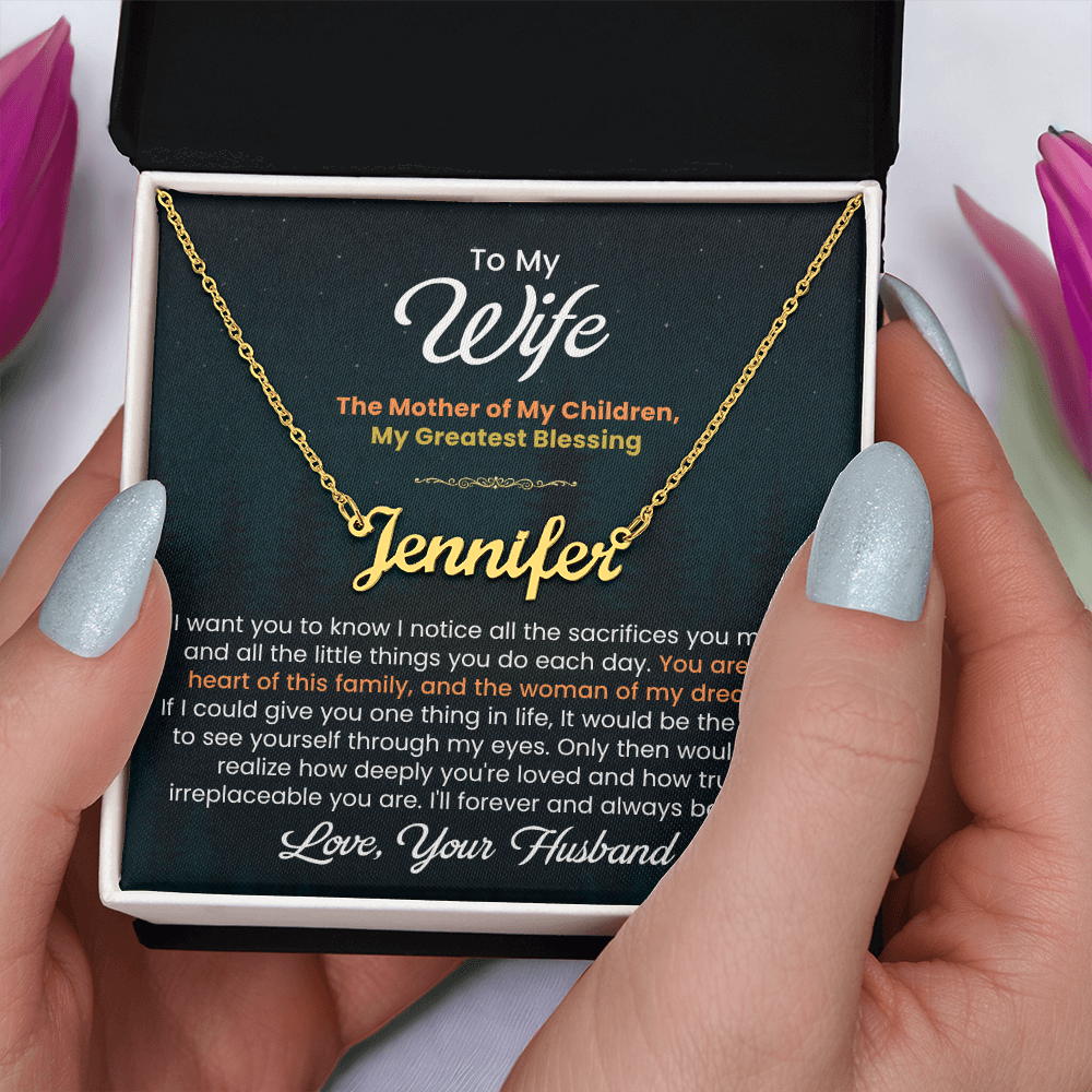 camp necklace for wife from husband