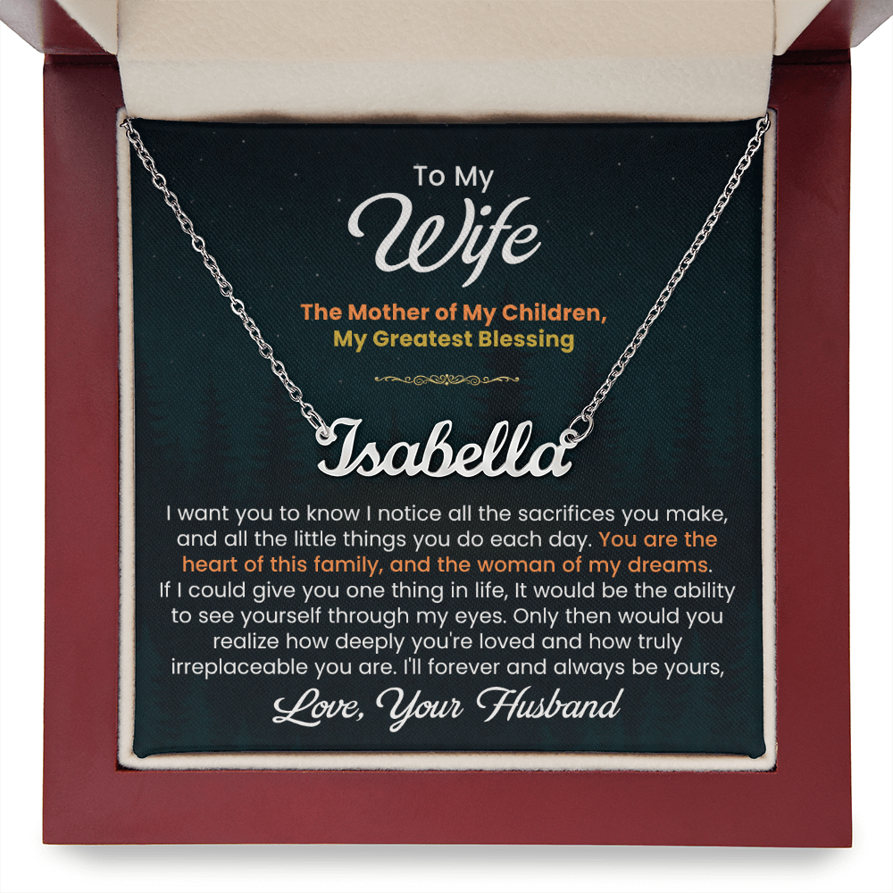 camp necklace for wife from husband