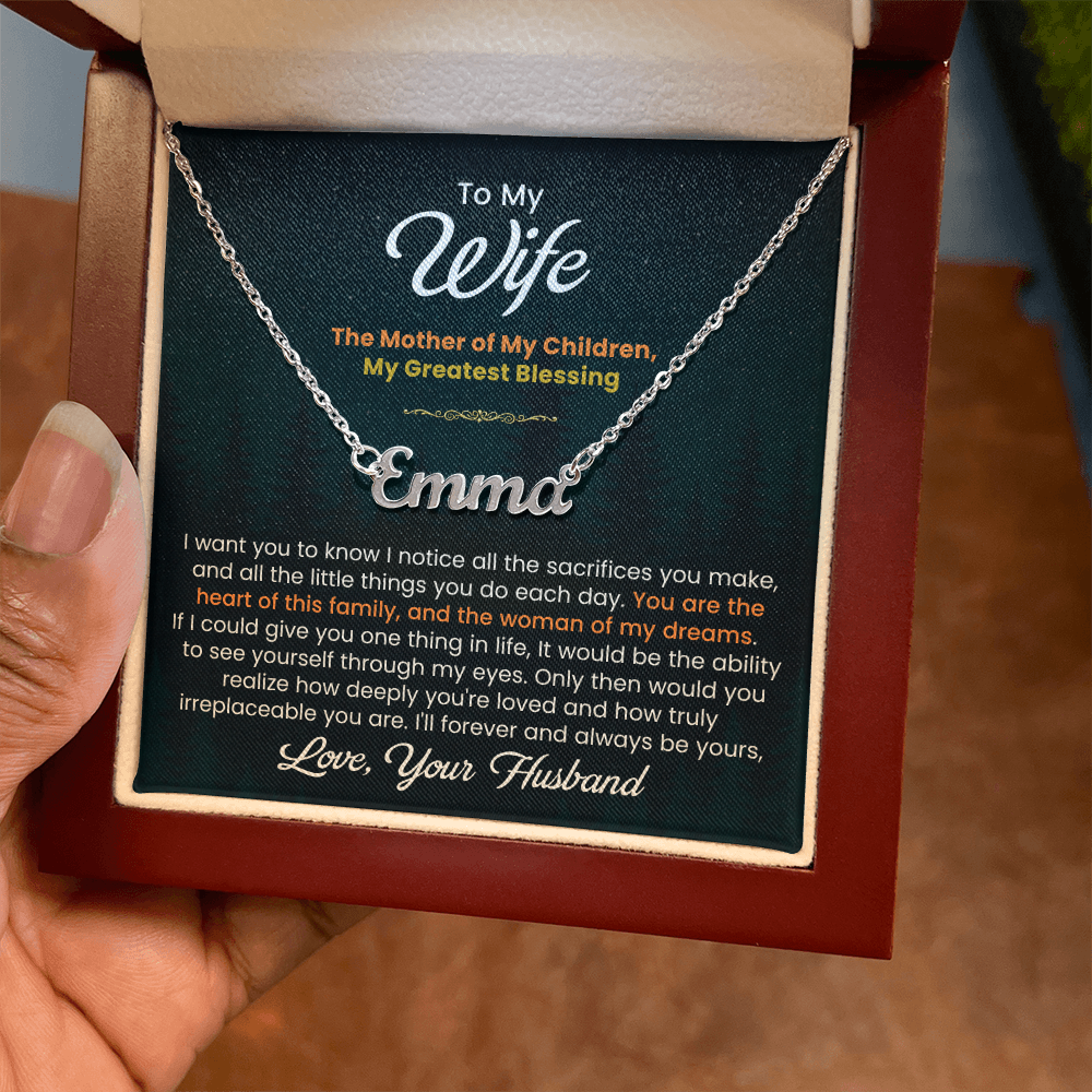 camp necklace for wife from husband