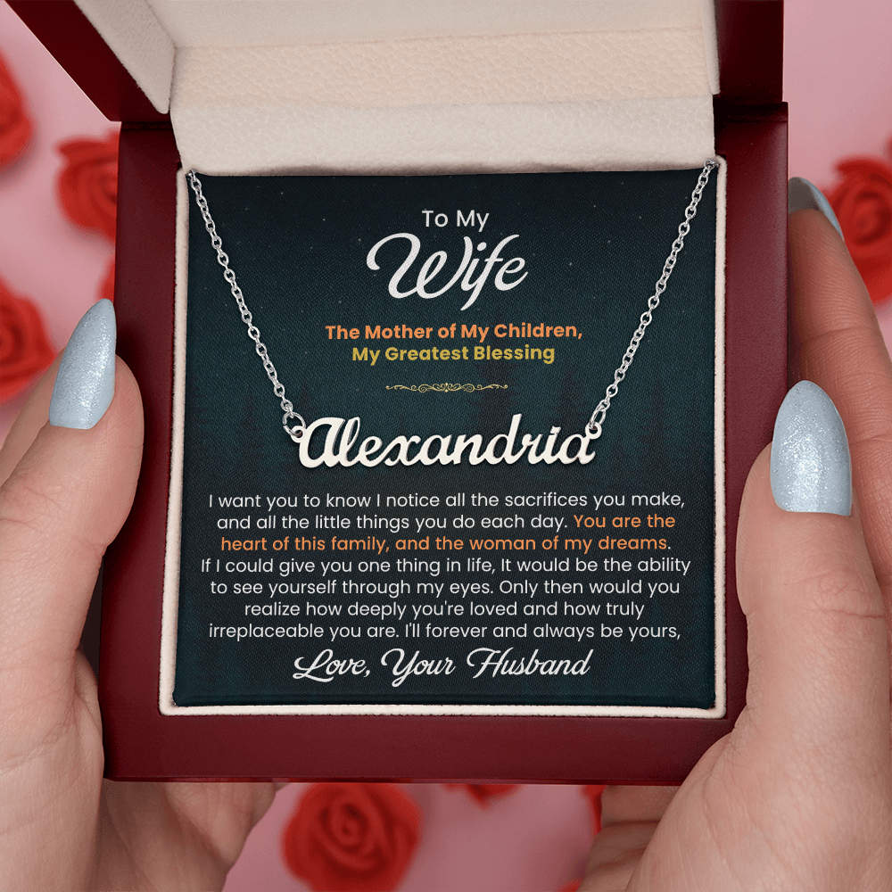 camp necklace for wife from husband