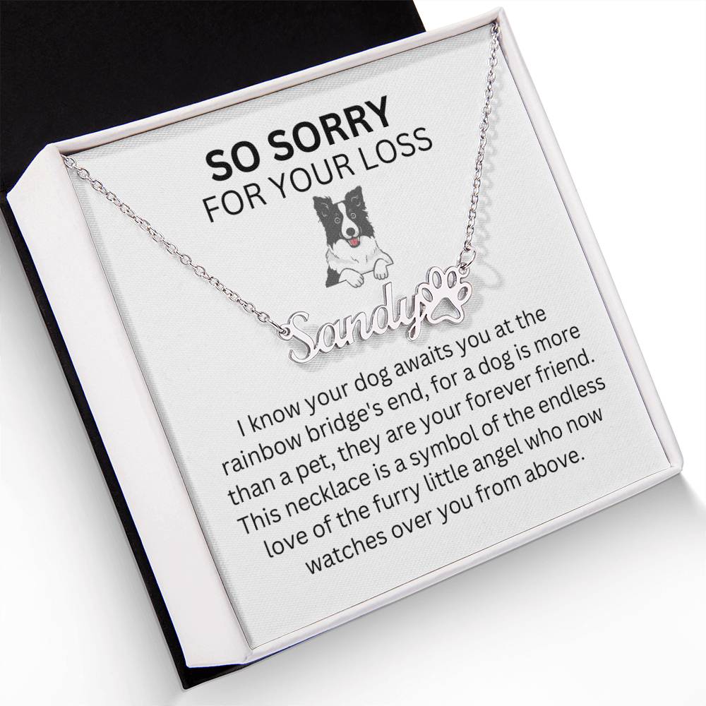 Forever in Your Heart: Loss of Dog Message Card Necklace Jewelry