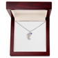 To My Military Mom Footprint Necklace With Birthstone
