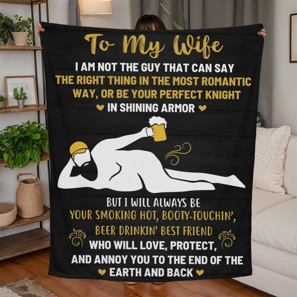 To My Wife - I Love You Always & Forever - Jersey Fleece Blanket