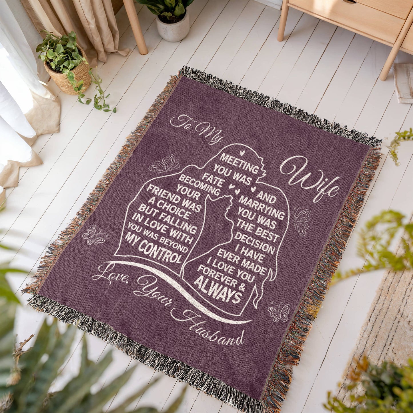 TO MY SOULMATE - THE DAY I MET YOU, MY LIFE CHANGED - WOVEN BLANKET