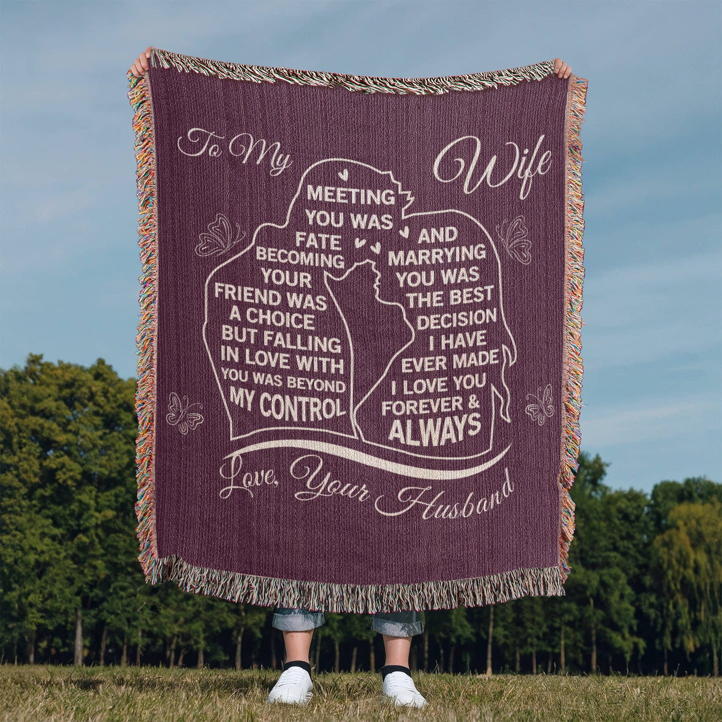 TO MY SOULMATE - THE DAY I MET YOU, MY LIFE CHANGED - WOVEN BLANKET