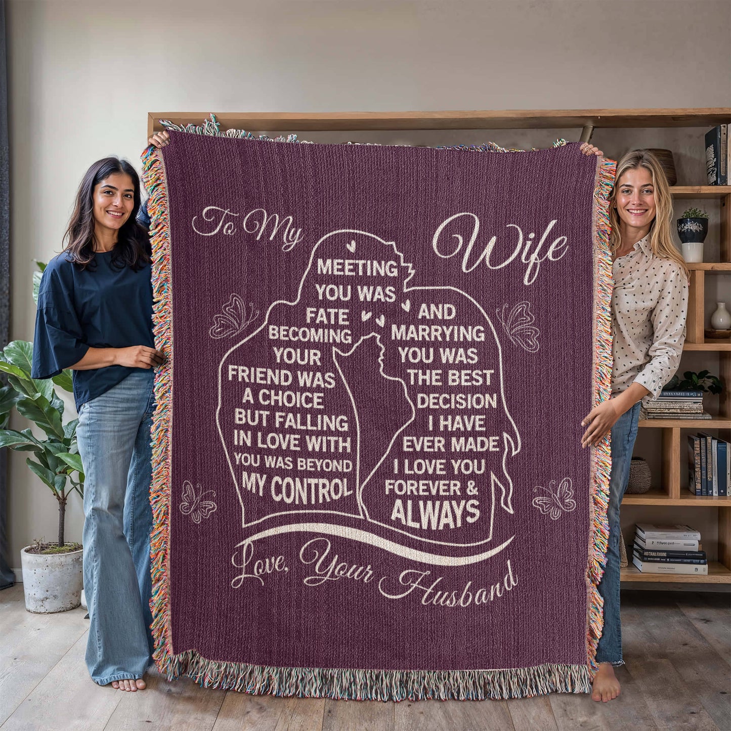 TO MY SOULMATE - THE DAY I MET YOU, MY LIFE CHANGED - WOVEN BLANKET