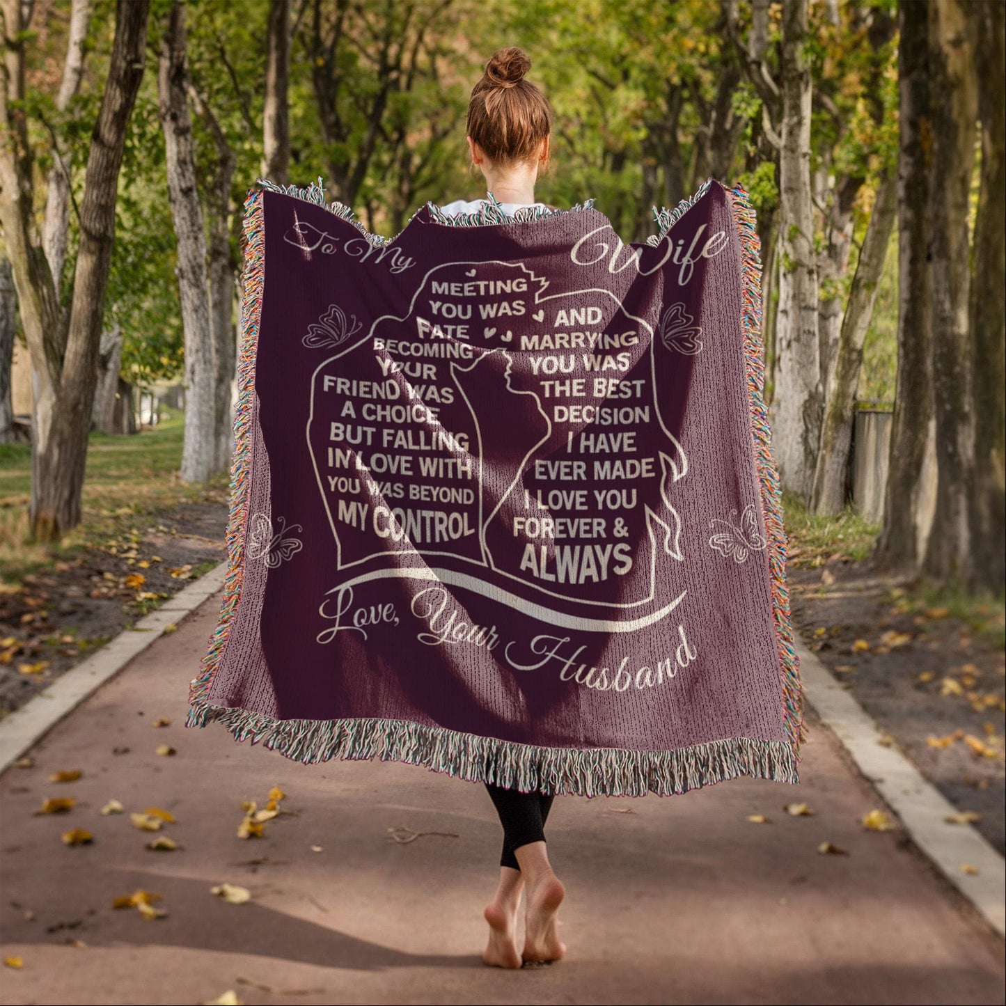 TO MY SOULMATE - THE DAY I MET YOU, MY LIFE CHANGED - WOVEN BLANKET