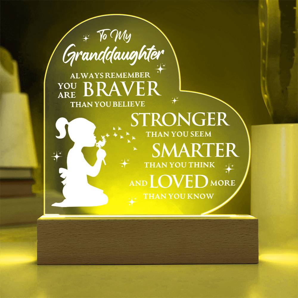 To My Granddaughter The Light of My Life