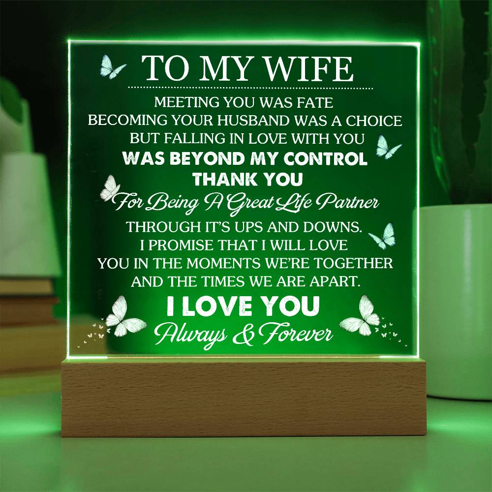 To my wife i love you Always