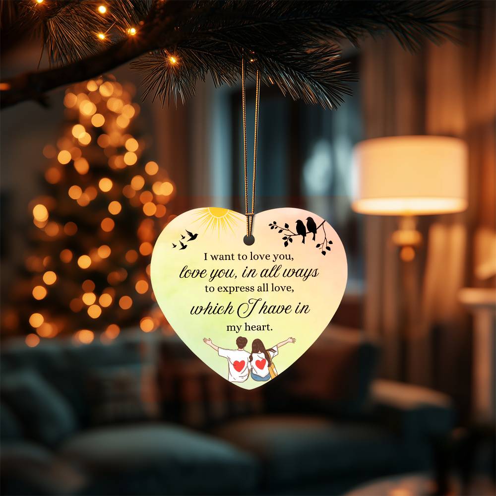 To My Soulmate - How Much You Mean To Me (High Gloss Heart Ornament)