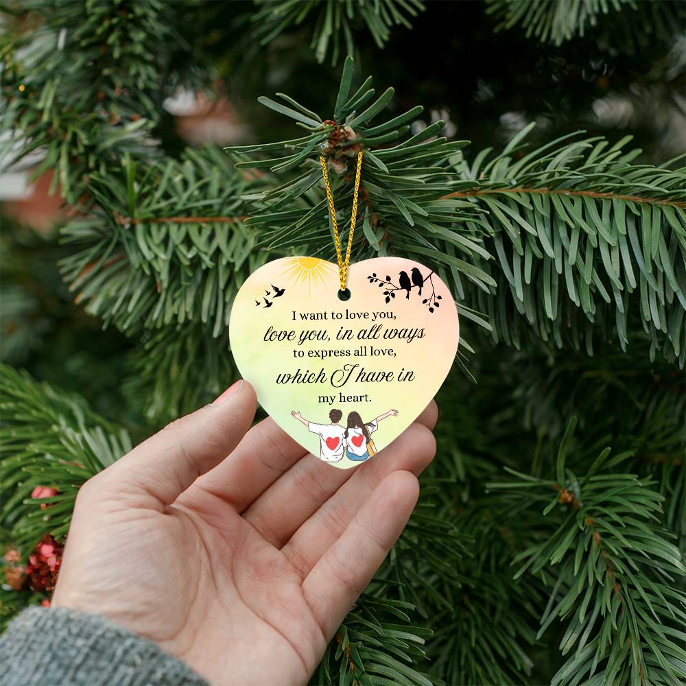 To My Soulmate - How Much You Mean To Me (High Gloss Heart Ornament)