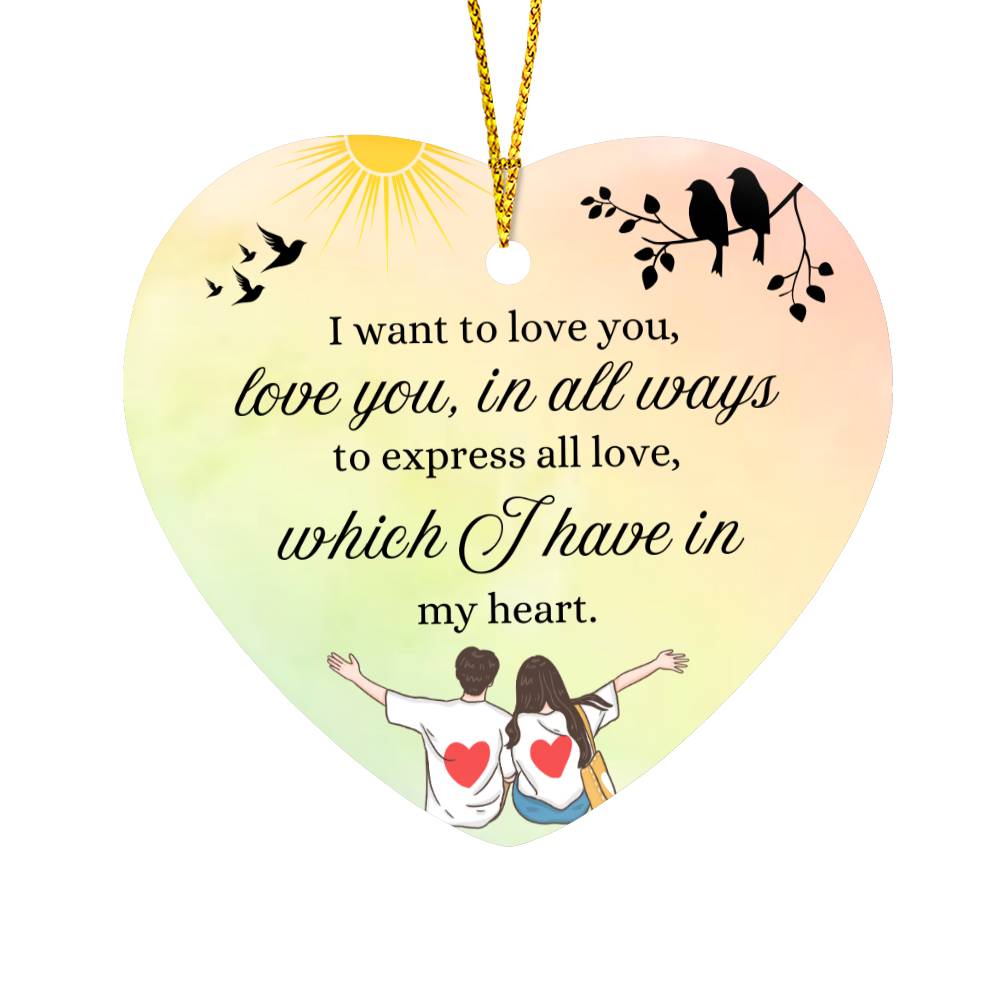 To My Soulmate - How Much You Mean To Me (High Gloss Heart Ornament)