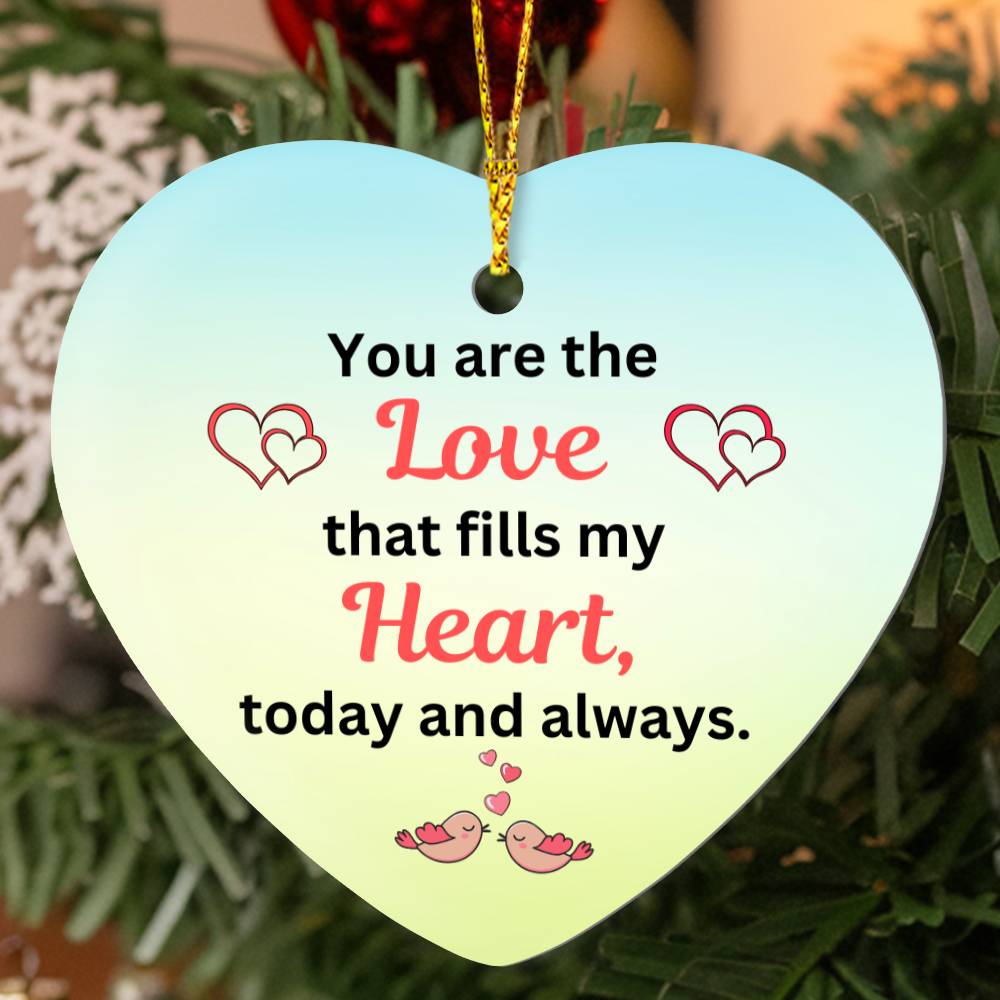 To My Soulmate - How Much You Mean To Me (High Gloss Heart Ornament)