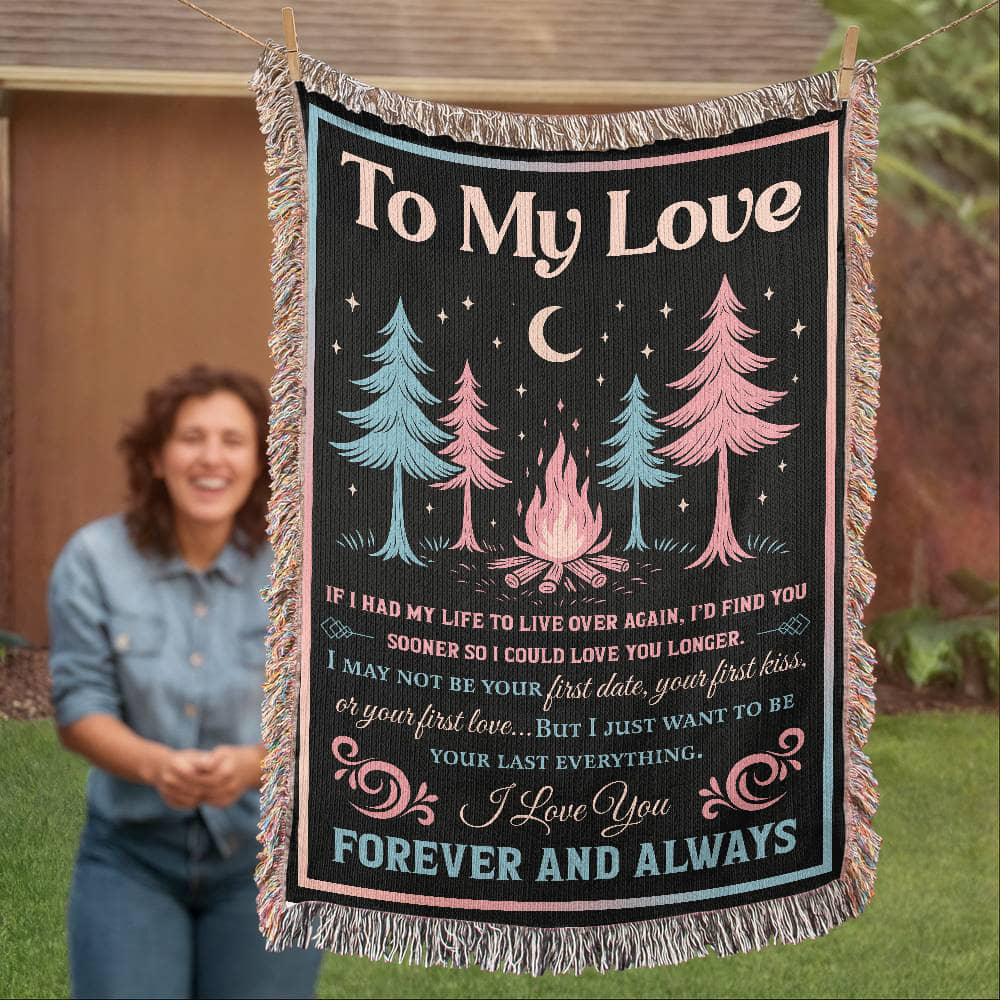 Camping Blanket Gift – A Romantic Keepsake for Your Forever Love