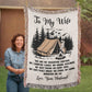 Camping Blanket Gift for Wife – My Adventure Partner, My Home on Every Trail
