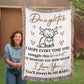 To My Daughter – Cute Cow Snuggle Blanket With "You’ll Always Be My Baby" Message