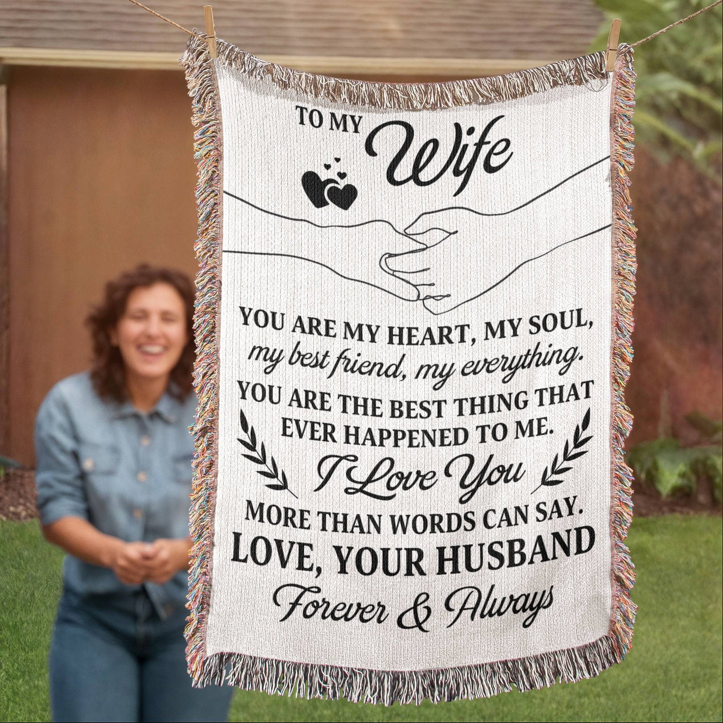 Love Beyond Words Blanket – Anniversary Gift for Wife