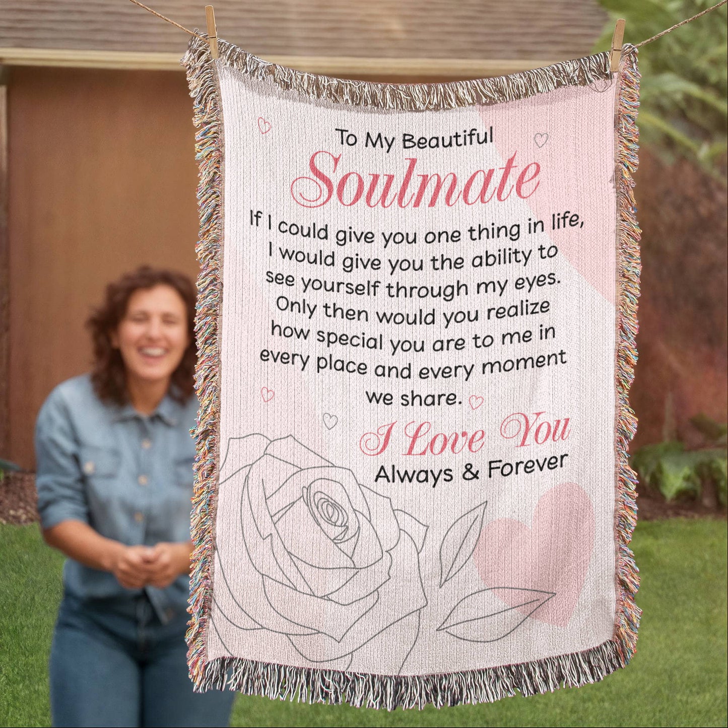 See Yourself Through My Eyes Blanket – Gift for My Soulmate