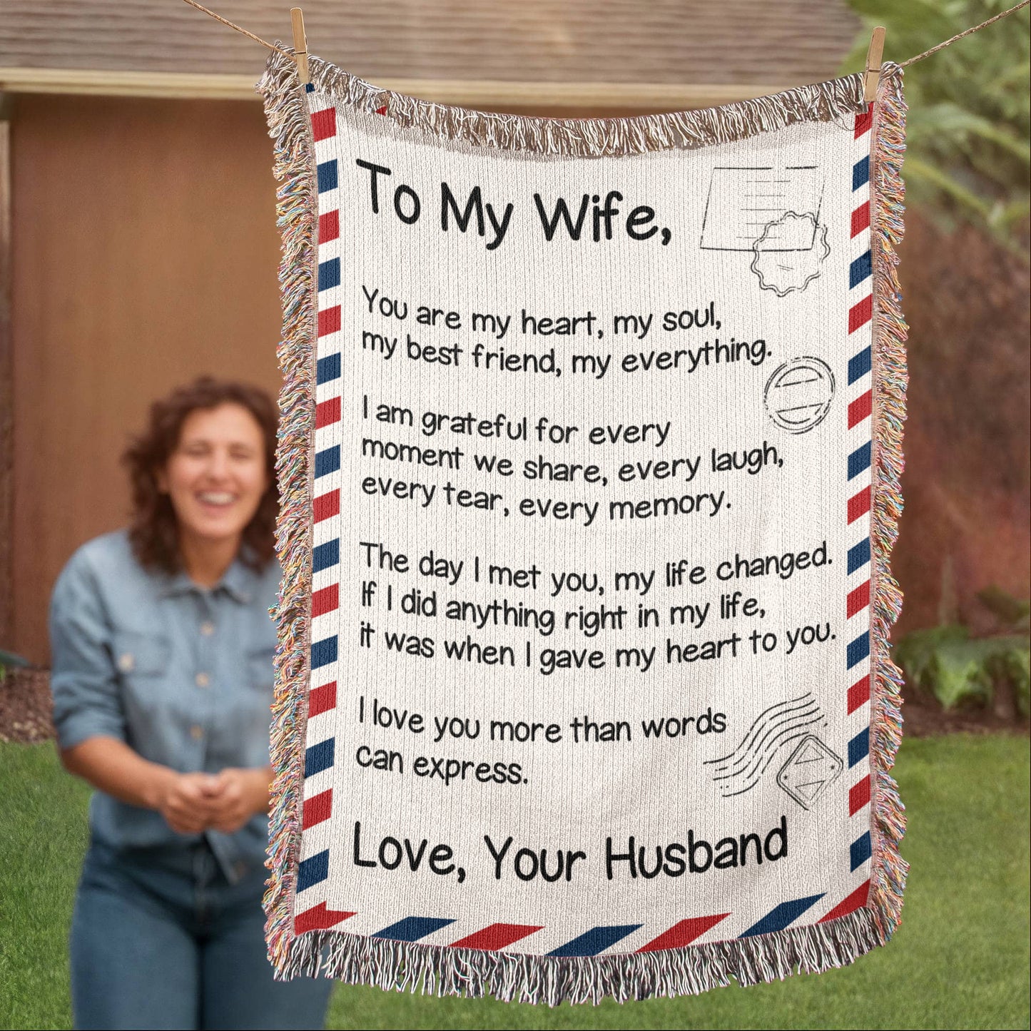 Love Letter Wife Blanket – Gift for Wife