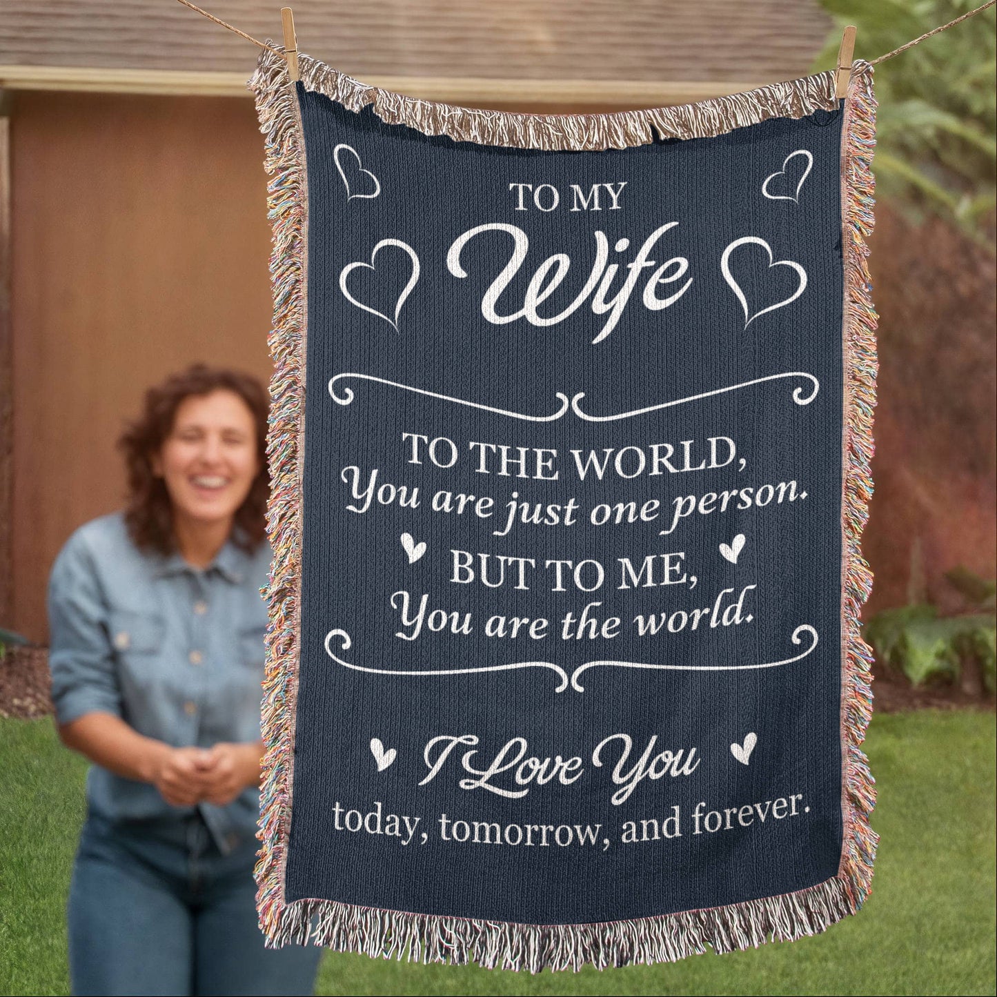To My Wife – You Are My World Love Gift Blanket