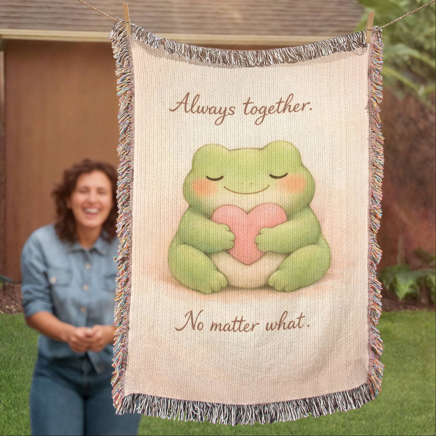 Always Together Frog Blanket – A Cozy Reminder of Love