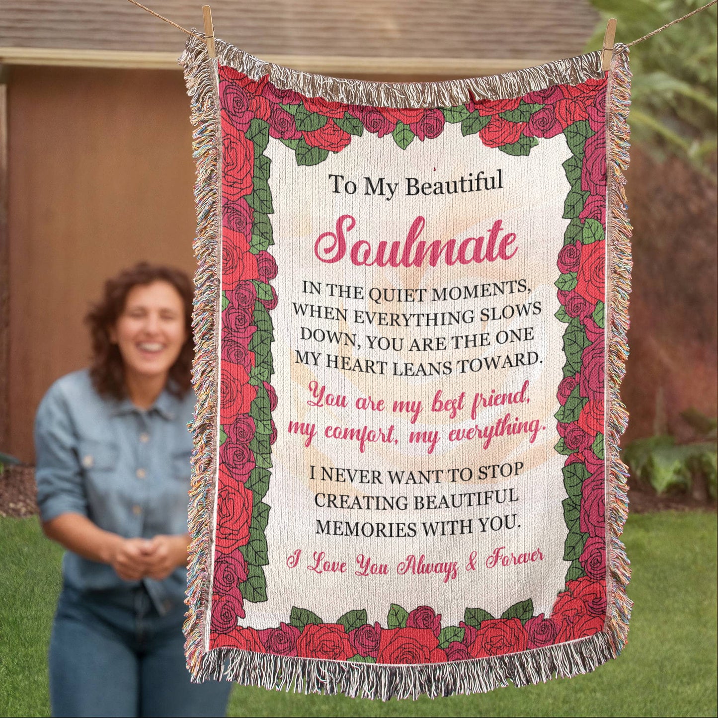 Timeless Rose Love Blanket – Gift for My Beautiful Soulmate