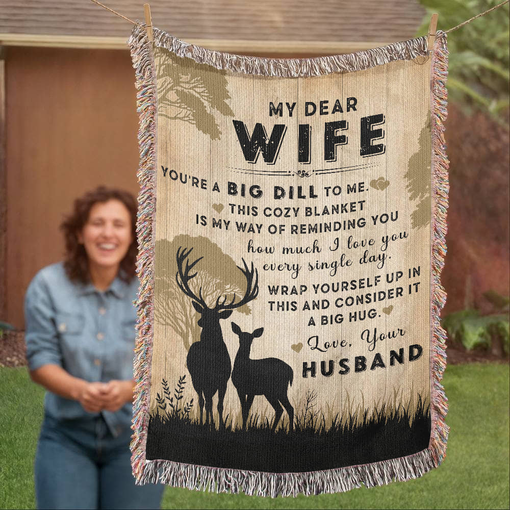 Camping Blanket Gift – For the Wife Who’s a Big Dill to Her Husband