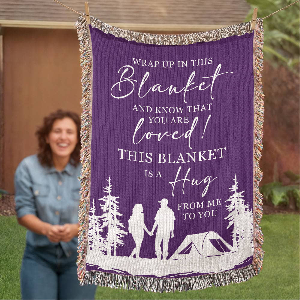 This Blanket is a Hug from Me to You” — Romantic Camping Gift for Your Person 💜🏕️