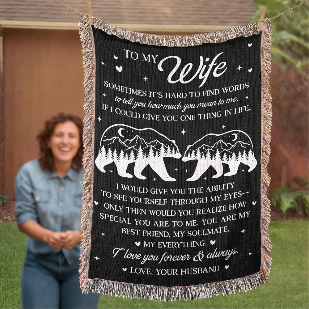 Camping Blanket Gift – For the Wife Who’s Your Soulmate, Strength, and Forever Love
