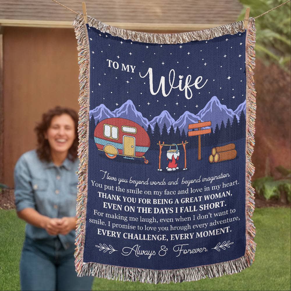 Camping Blanket Gift – For the Wife Who Makes Every Moment Worth It