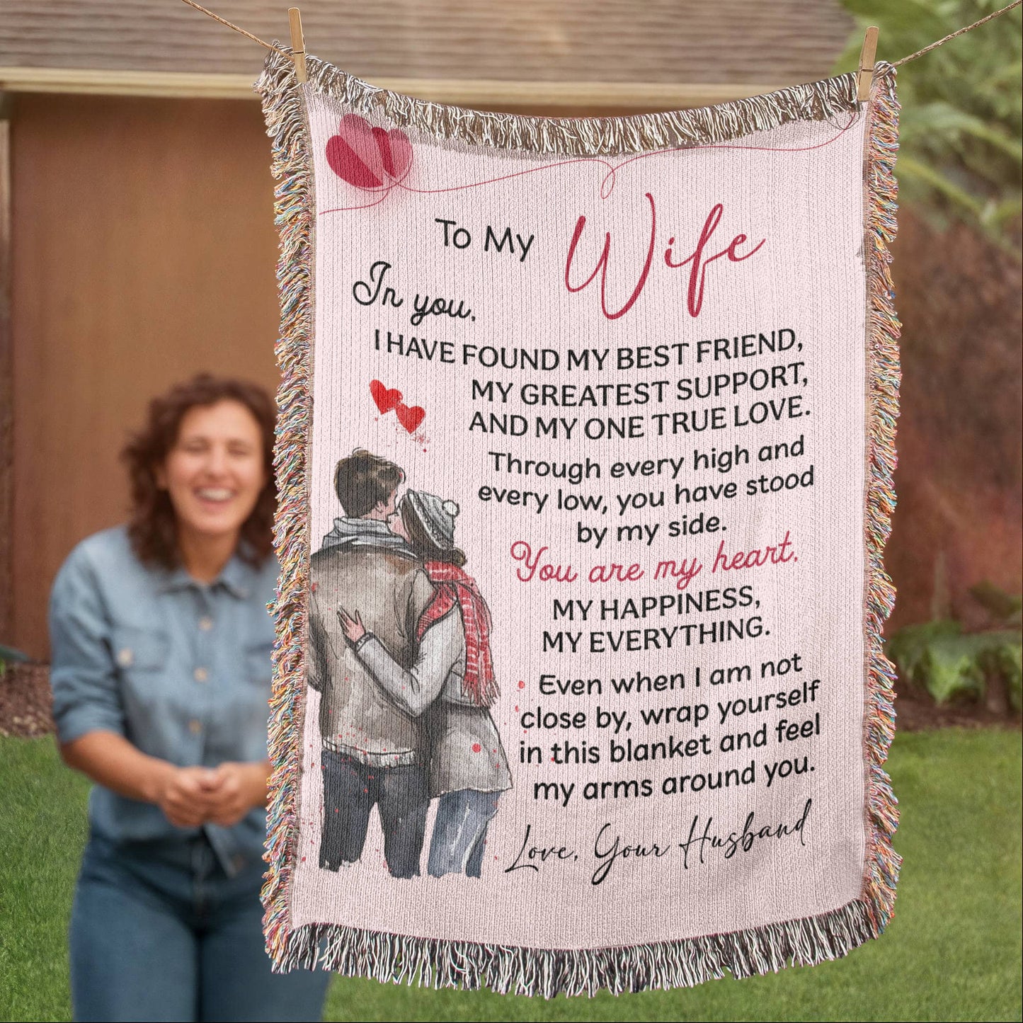 Hug From Me Blanket – Gift for a Wife