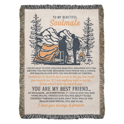 To My Soulmate — Mountain Campfire Blanket 🏕️❤️