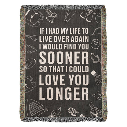If I Had My Life to Live Over, I’d Find You Sooner..." — Romantic Camping Blanket for Couples 💑🏕️