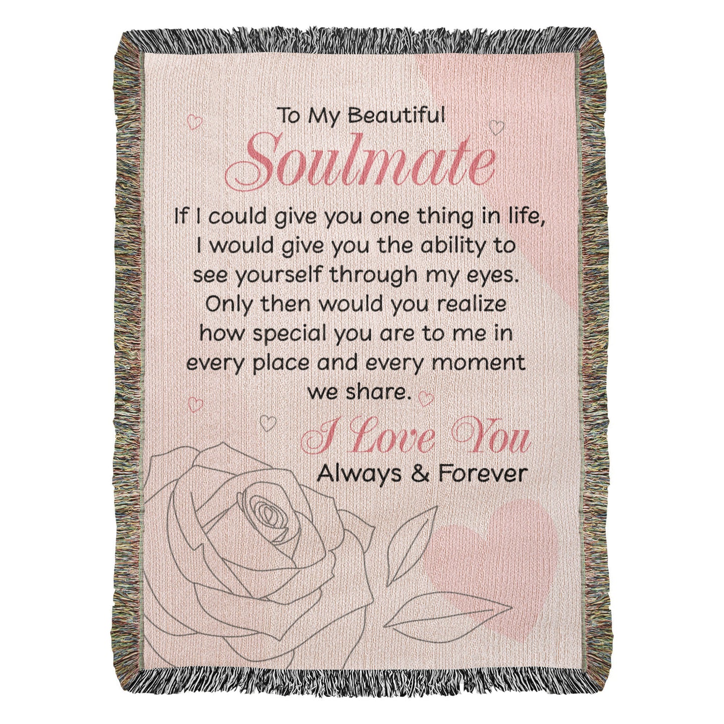 See Yourself Through My Eyes Blanket – Gift for My Soulmate