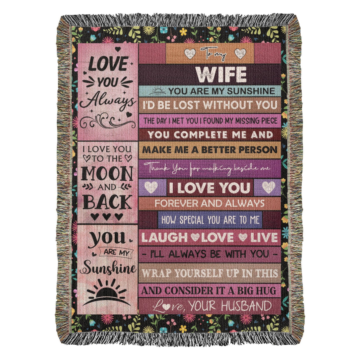 Gift for Wife – You Are My Sunshine Blanket