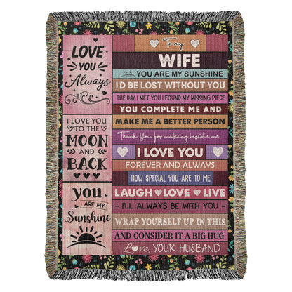 Gift for Wife – You Are My Sunshine Blanket