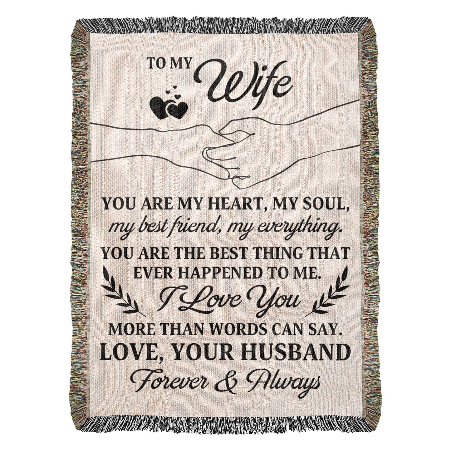 Love Beyond Words Blanket – Anniversary Gift for Wife