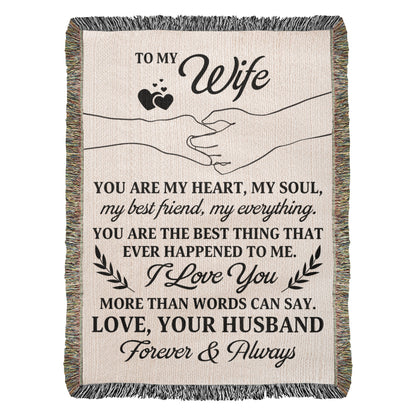 Love Beyond Words Blanket – Anniversary Gift for Wife