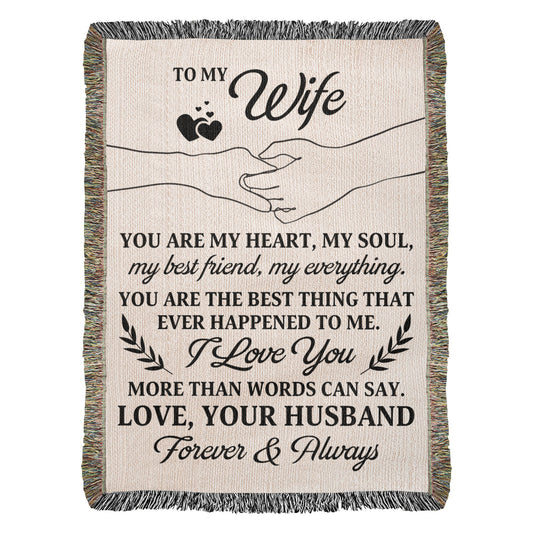 Love Beyond Words Blanket – Anniversary Gift for Wife