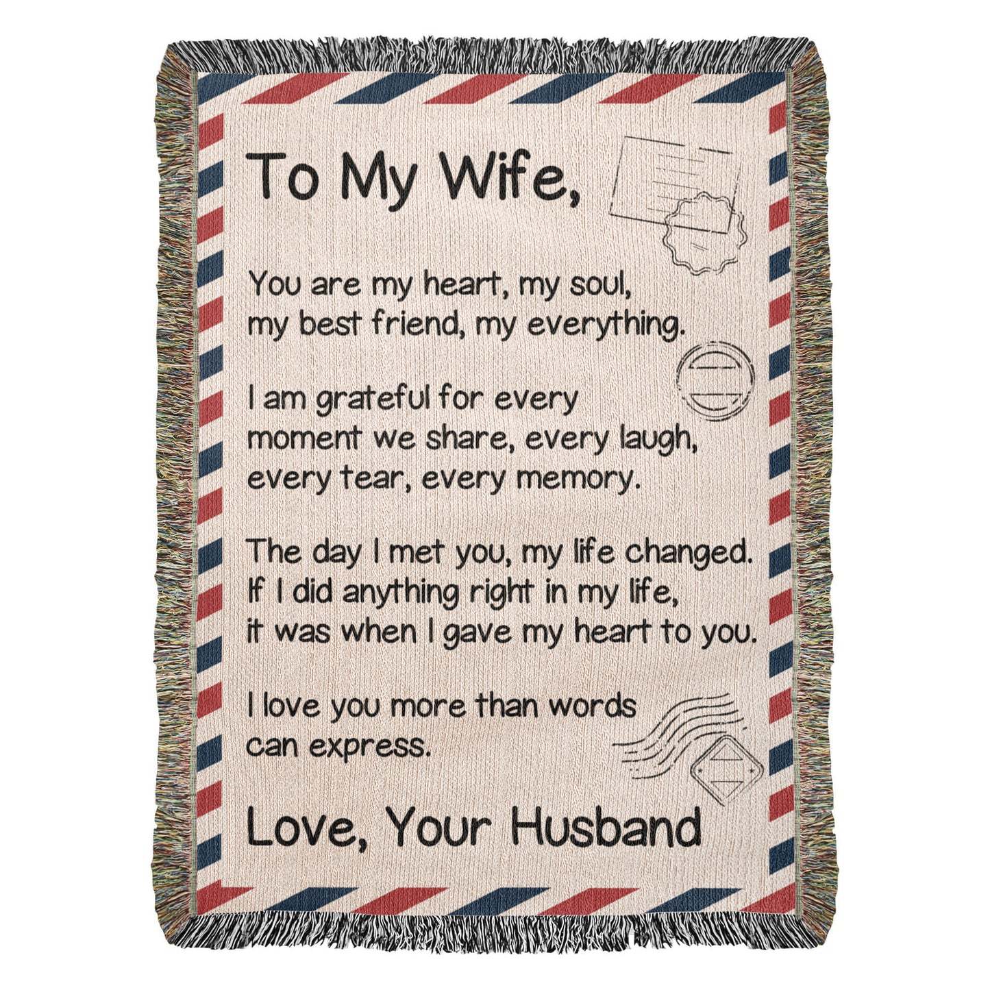 Love Letter Wife Blanket – Gift for Wife