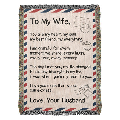 Love Letter Wife Blanket – Gift for Wife
