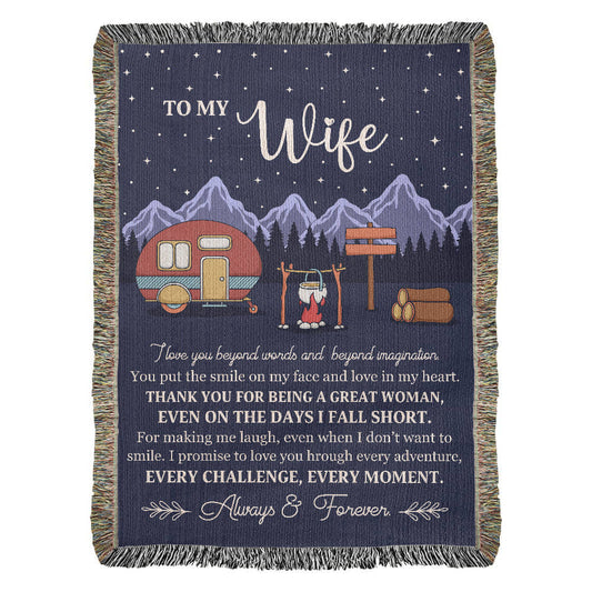 Camping Blanket Gift – For the Wife Who Makes Every Moment Worth It