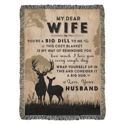 Camping Blanket Gift – For the Wife Who’s a Big Dill to Her Husband