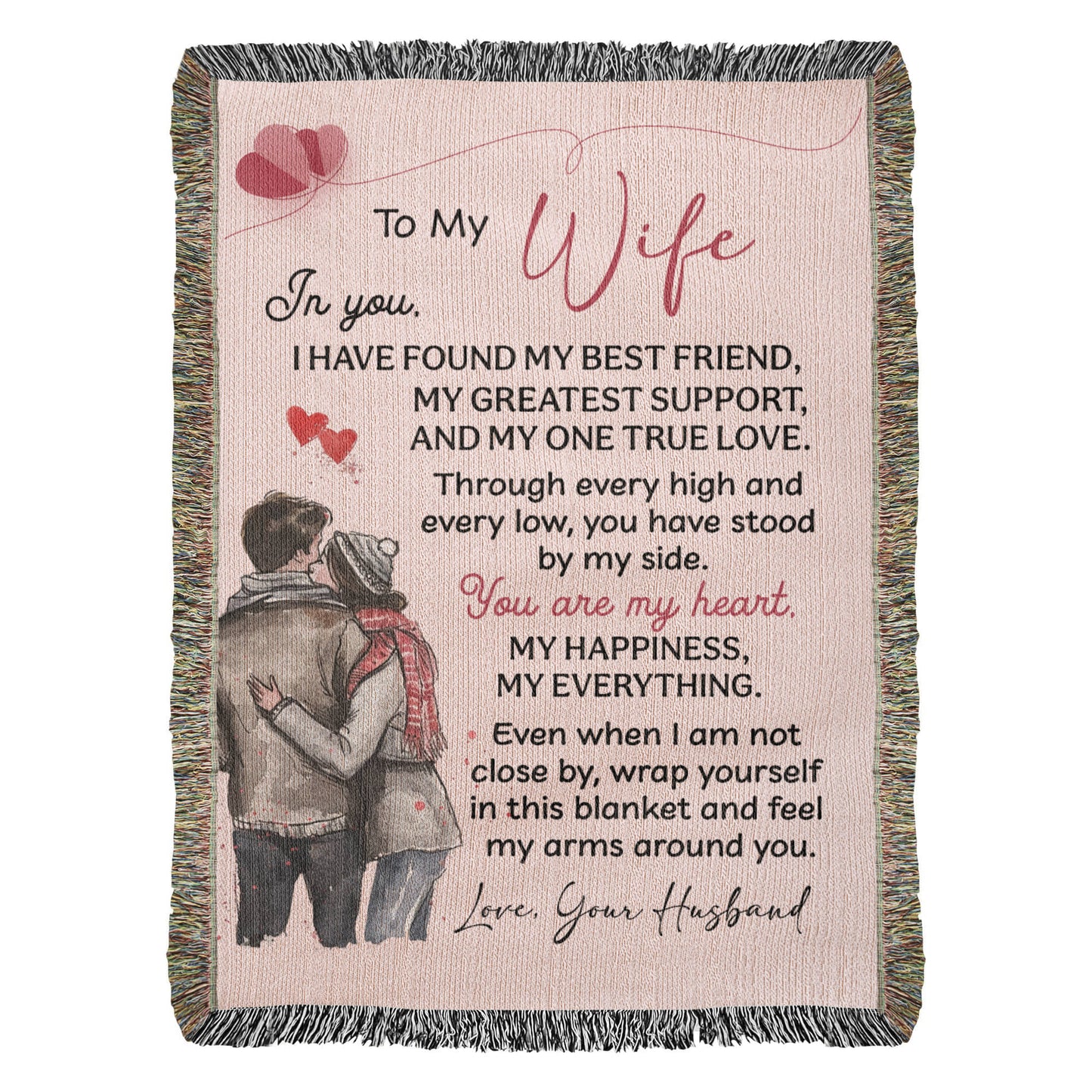 Hug From Me Blanket – Gift for a Wife