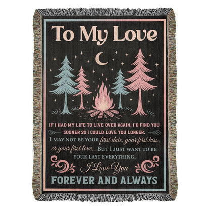 Camping Blanket Gift – A Romantic Keepsake for Your Forever Love